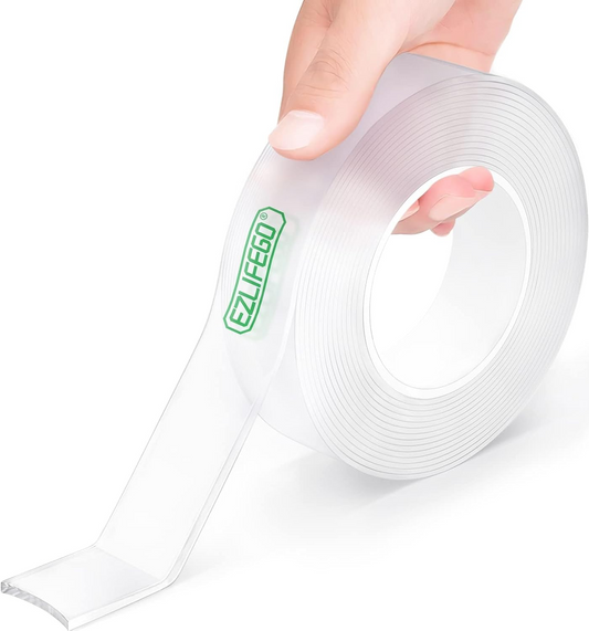 EZlifego Double Sided Tape Heavy Duty, Nano Double Sided Adhesive Tape (9.85FT)