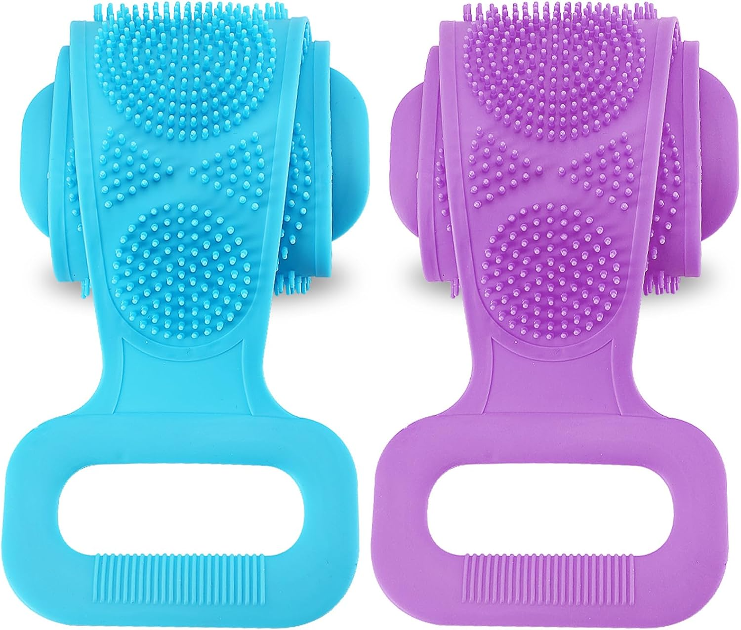 FEBSNOW 2 Pcs Silicone Back Scrubber for Shower,Silicone Body Scrubber