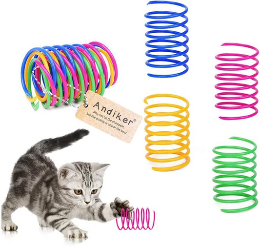 Andiker Cat Spiral Spring, 12 Pc Cat Creative Toy to Kill Time