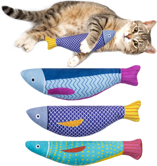 Maiiu Soft Catnip Toys Fish, 3 Pack